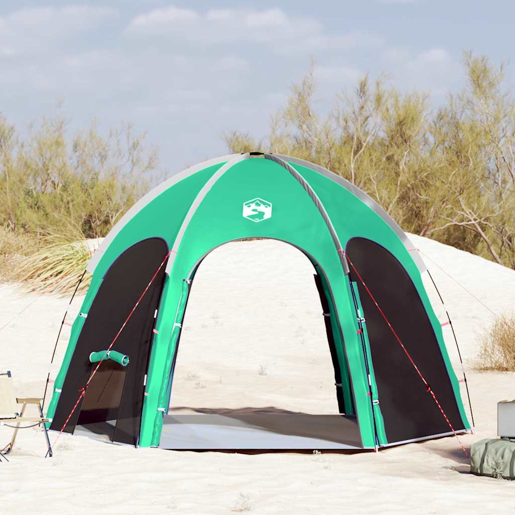 Tenda da piscina, verde mare, 366 x 305 x 231 cm, poliestere e fibra di vetro