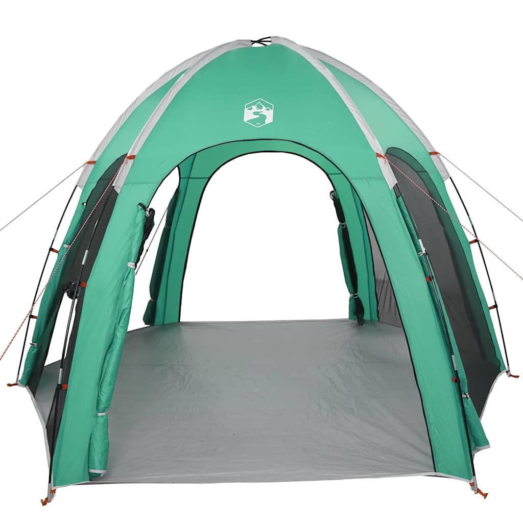 Tenda da piscina, verde mare, 366 x 305 x 231 cm, poliestere e fibra di vetro