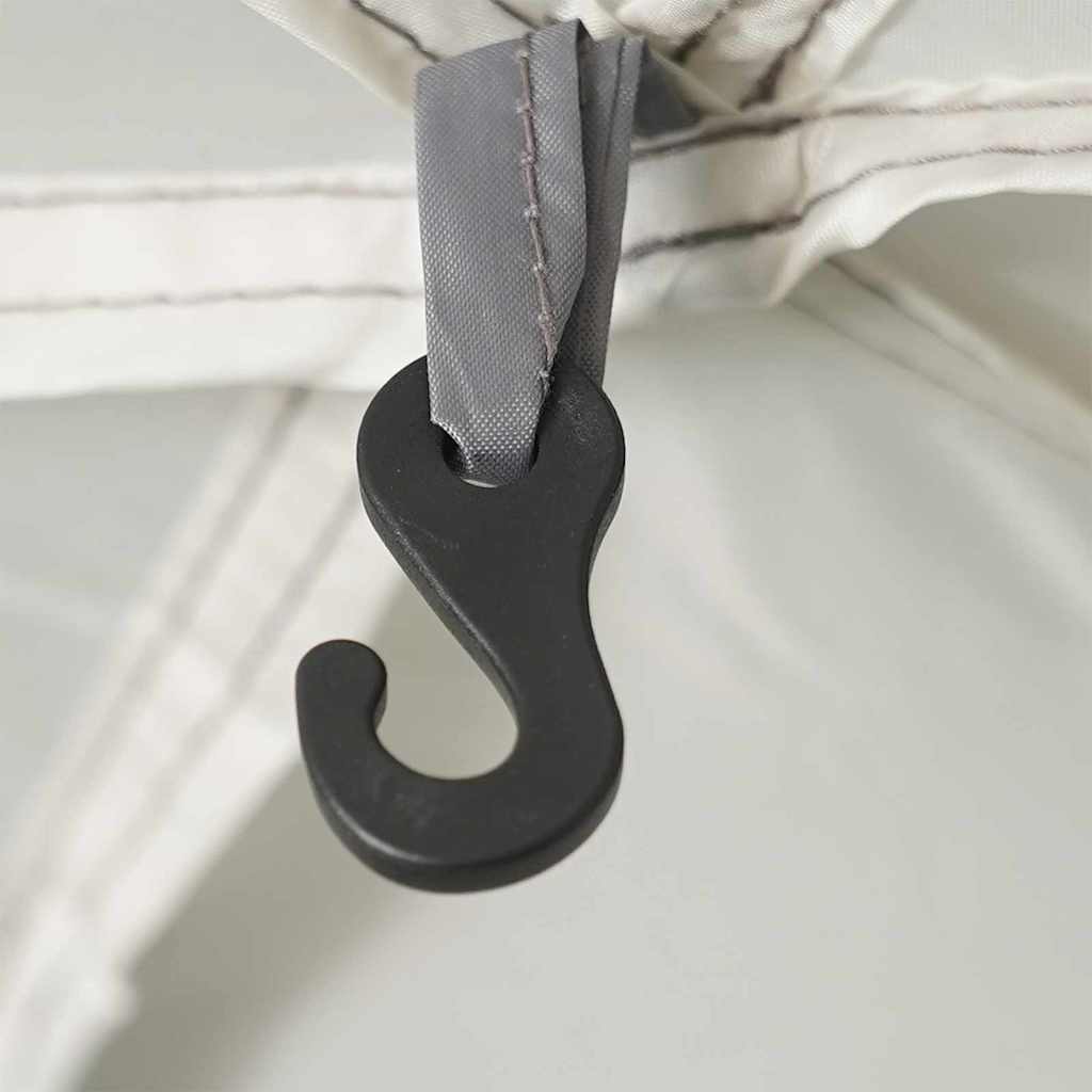 Tenda da piscina con tetto, grigia, 366 x 305 x 231 cm, poliestere