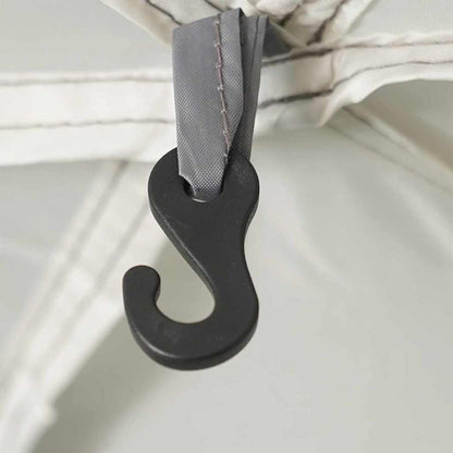 Tenda da piscina con tetto, grigia, 366 x 305 x 231 cm, poliestere