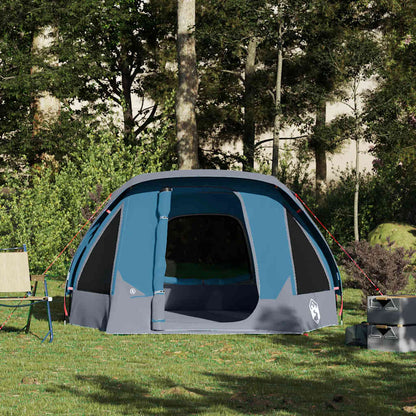 Campingzelt 4 Personen Blau Wasserdicht