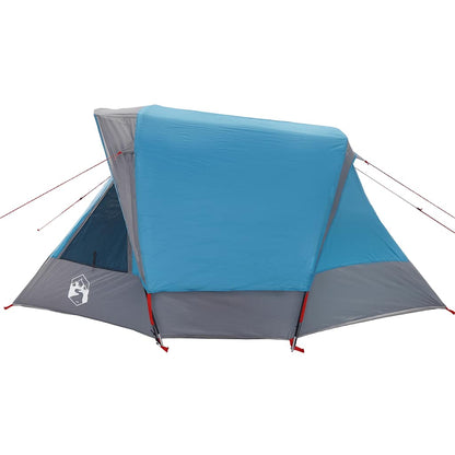 Campingzelt 4 Personen Blau Wasserdicht