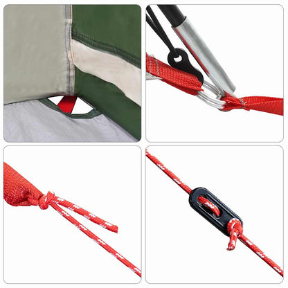 Tenda verde con tetto, 721 x 335 x 212 cm, poliestere