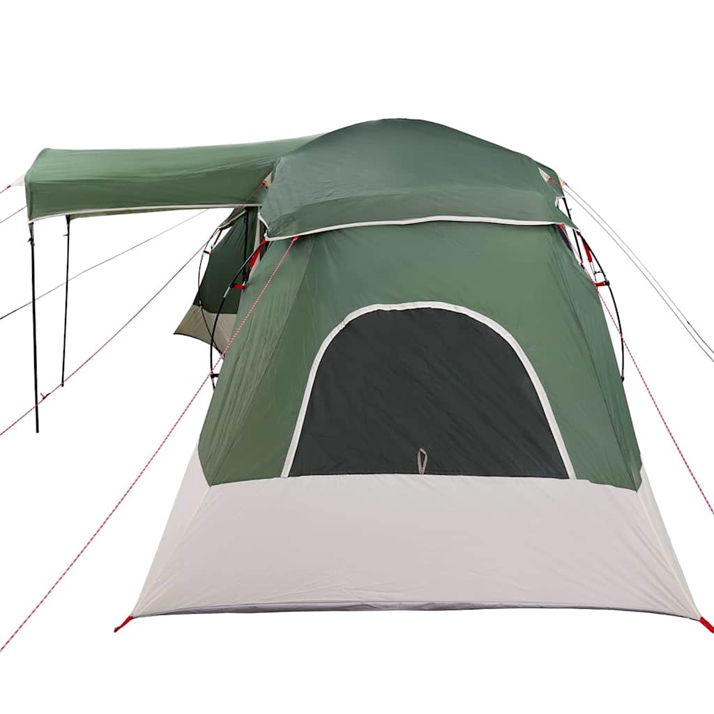 Tenda verde con tetto, 721 x 335 x 212 cm, poliestere