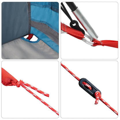 Tende con tetto, blu, 721 x 335 x 212 cm, poliestere