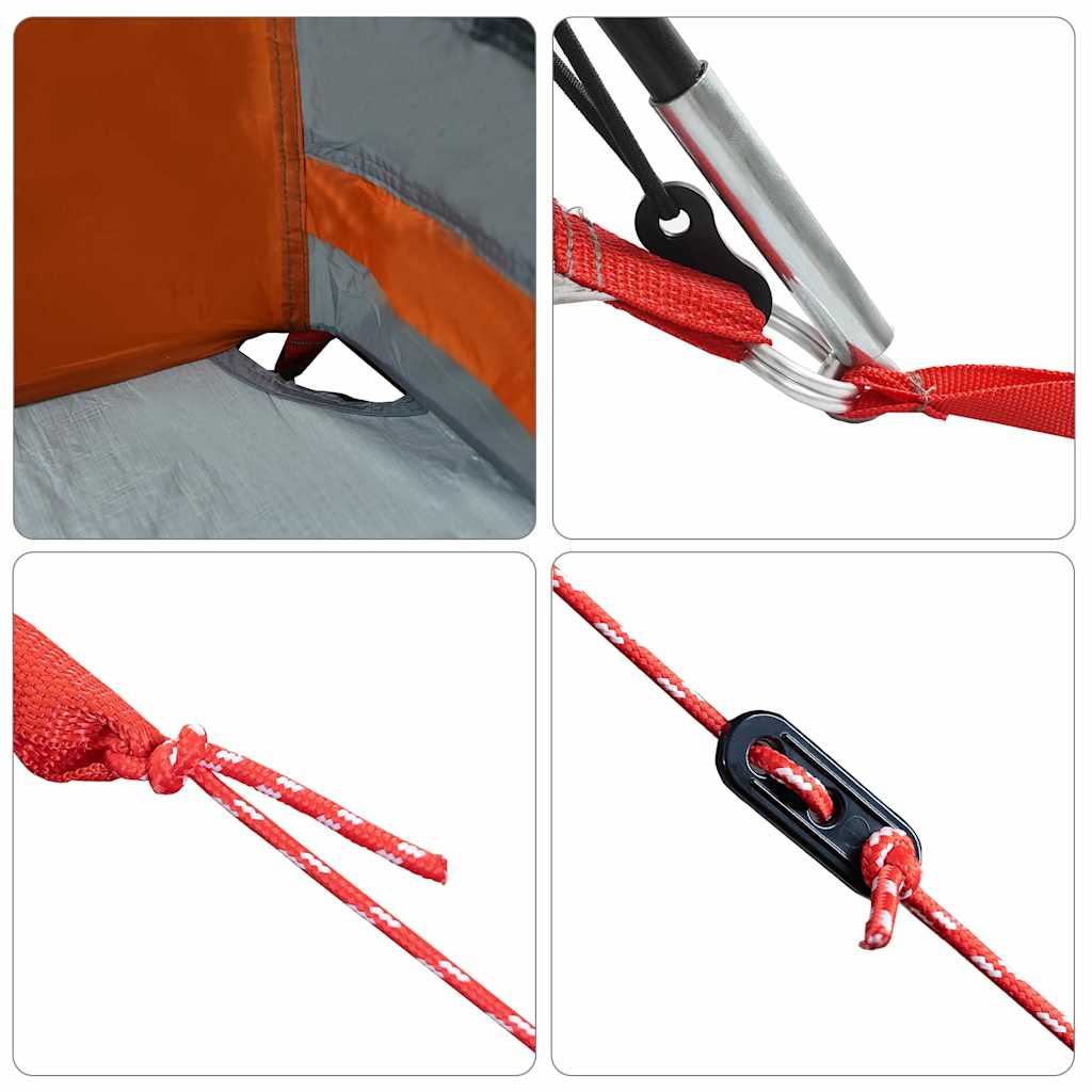 Zelte mit Dach Grau und Orange 721 x 335 x 212 cm Polyester