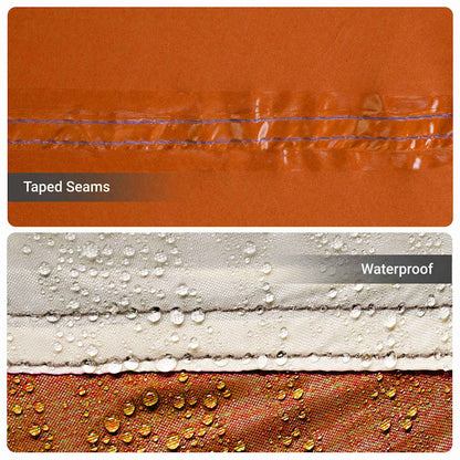 Zelte mit Dach Grau und Orange 721 x 335 x 212 cm Polyester