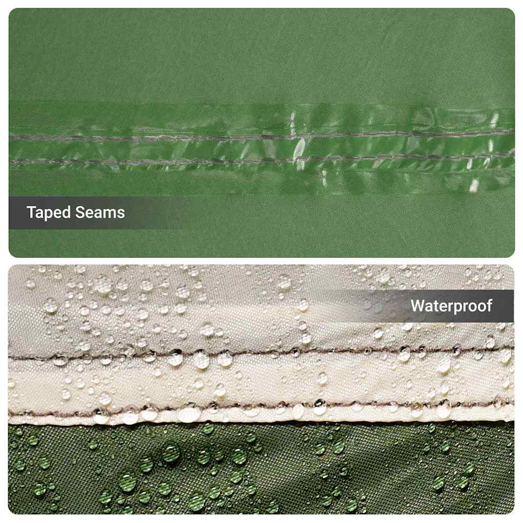 Tenda verde con tetto, 576 x 325 x 213 cm, poliestere