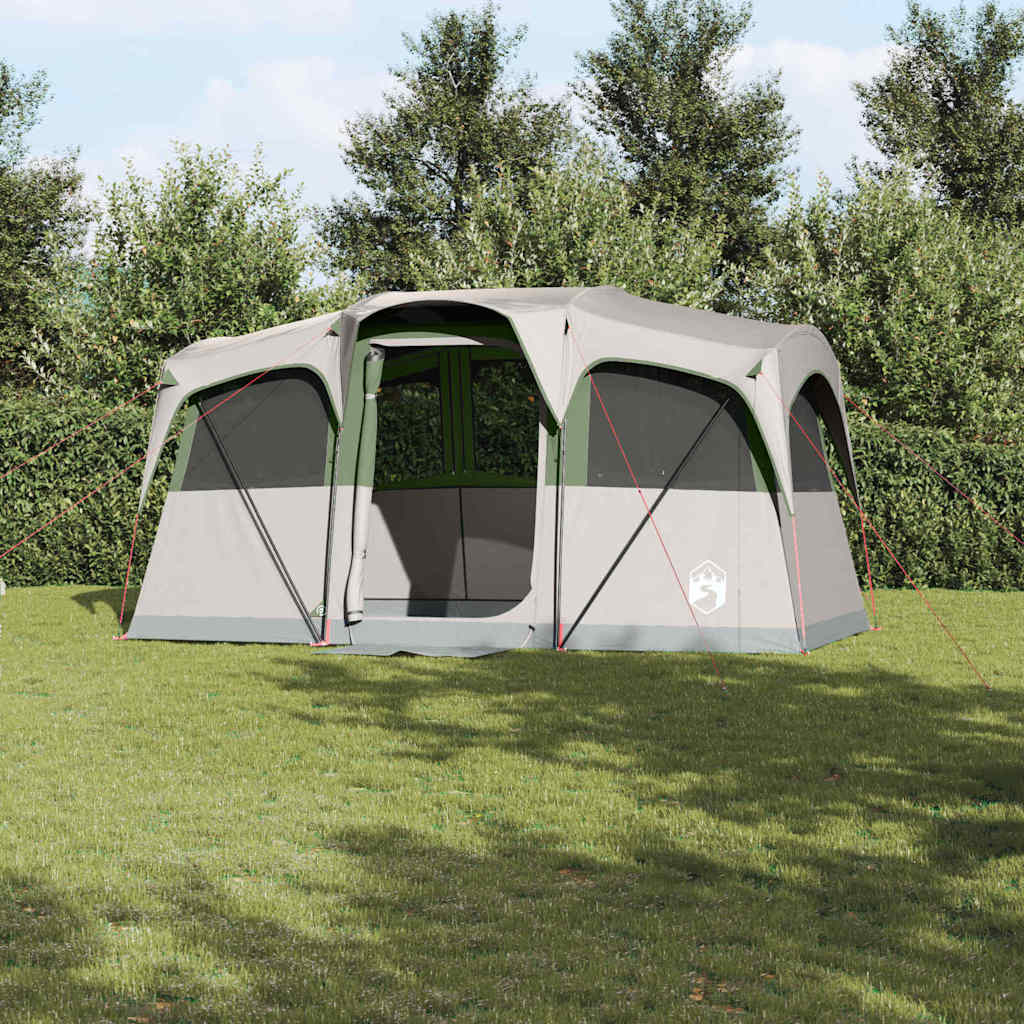 Tenda verde con tetto, 435 x 255 x 216 cm, poliestere