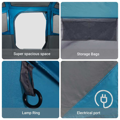 Tende con tetto, blu, 435 x 255 x 216 cm, poliestere