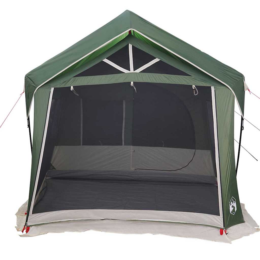 Tenda verde con tetto, 620 x 322 x 240 cm, poliestere
