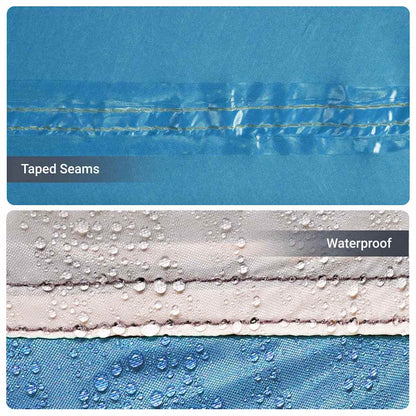 Familienzelt Blau und Grau 620 x 322 x 240 cm Polyester