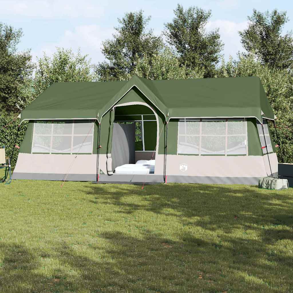 Tenda verde con tetto, 622 x 295 x 238 cm, poliestere