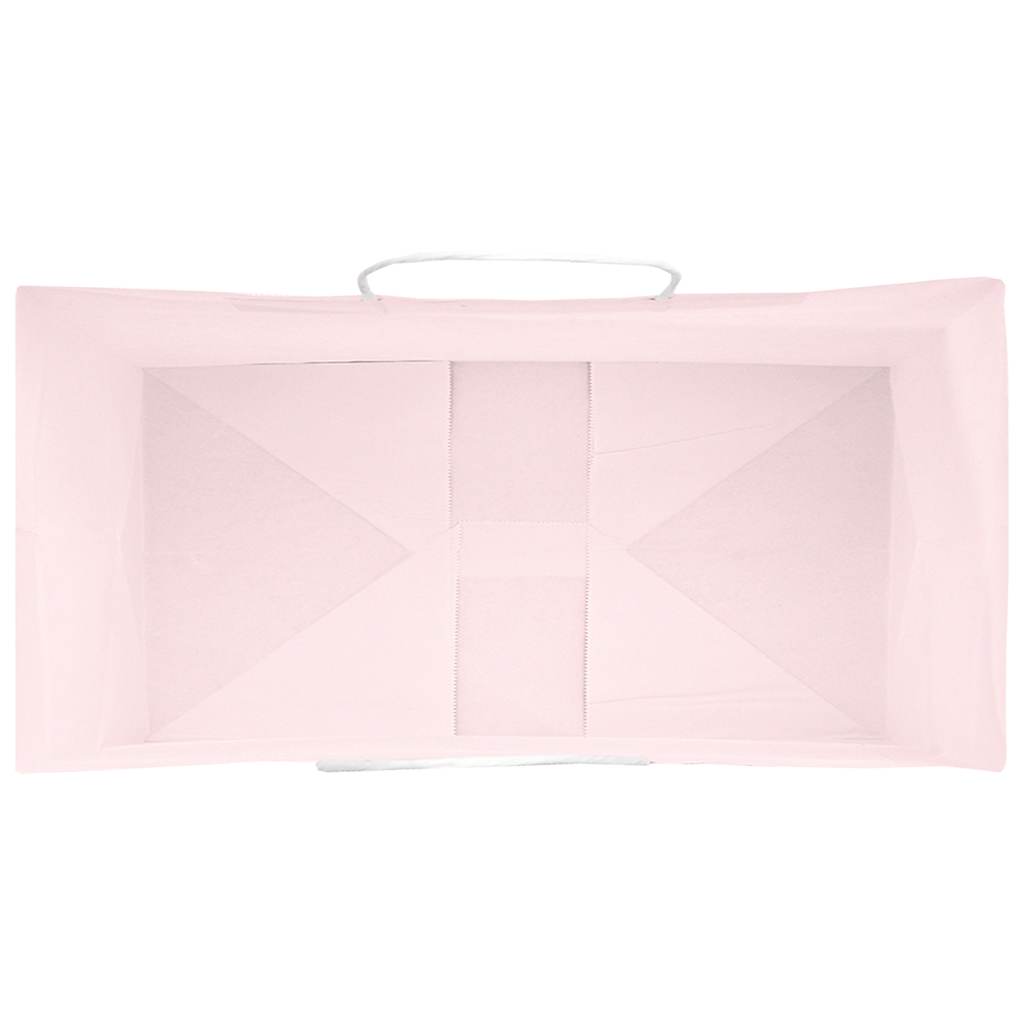 Papiertragetaschen 250 Stk. mit Henkeln Rosa 32x17x25 cm