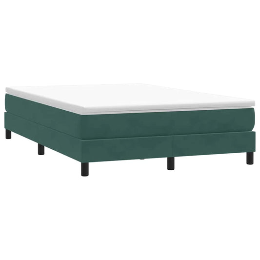 Boxspringbett ohne Matratze Dunkelgrün 160x210 cm Samt