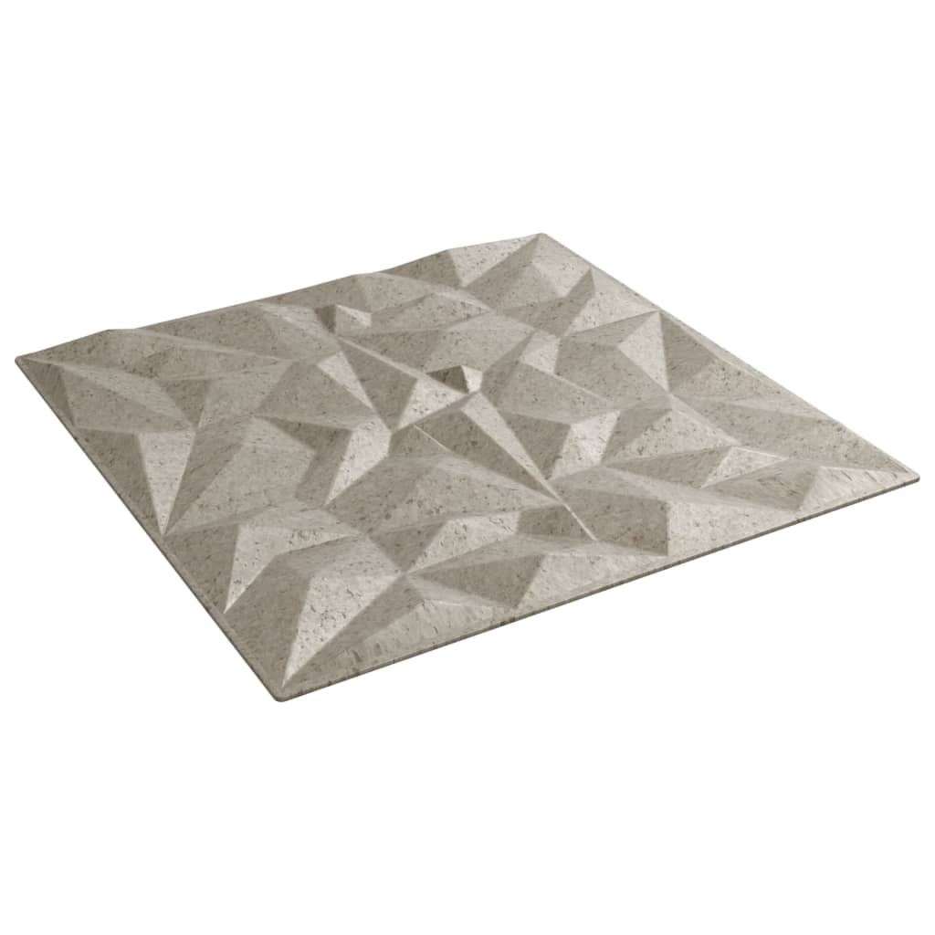 Wandpaneele 48 Stk. Beton 50x50 cm XPS 12 m² Amethyst