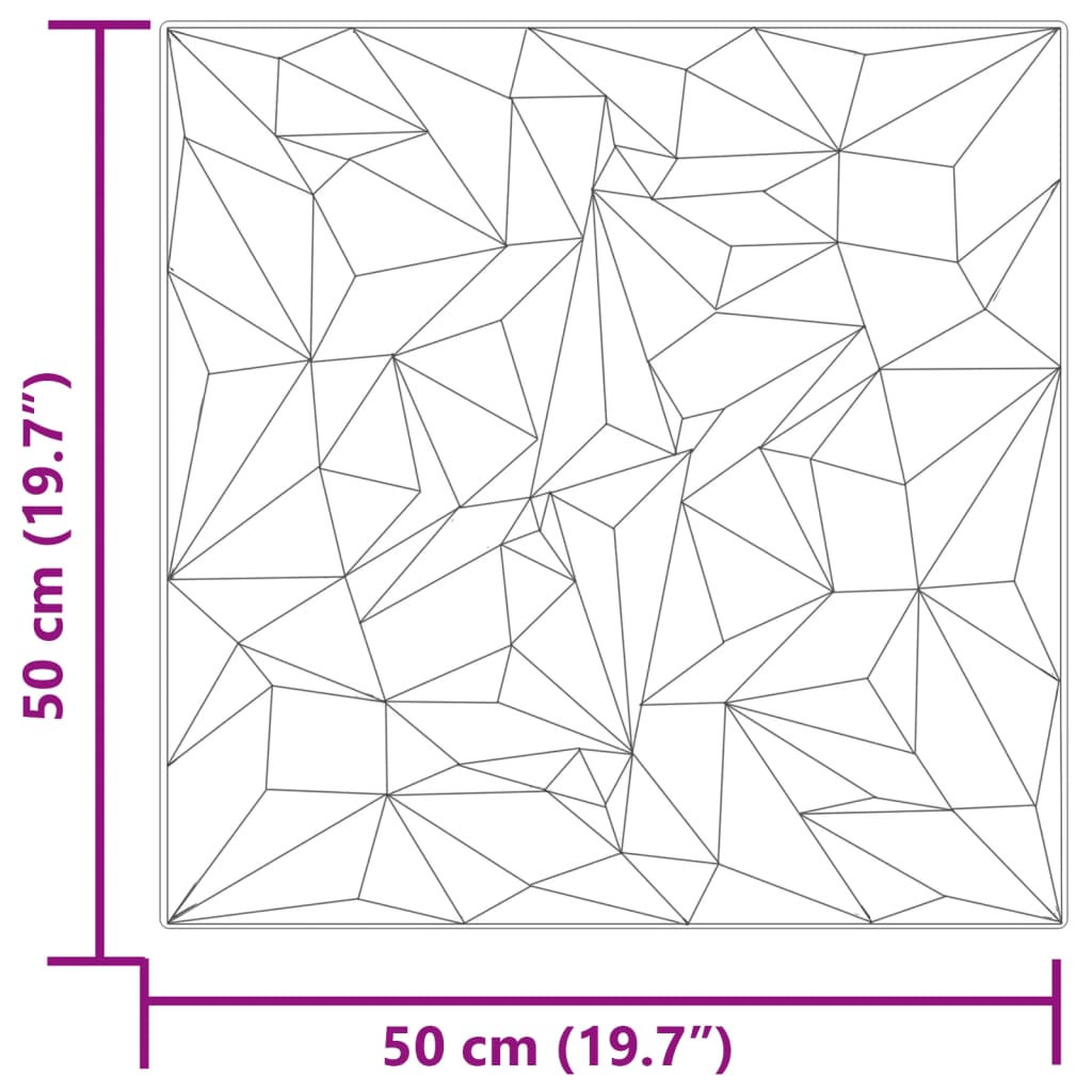 Wandpaneele 24 Stk. Grün 50x50 cm XPS 6 m² Amethyst