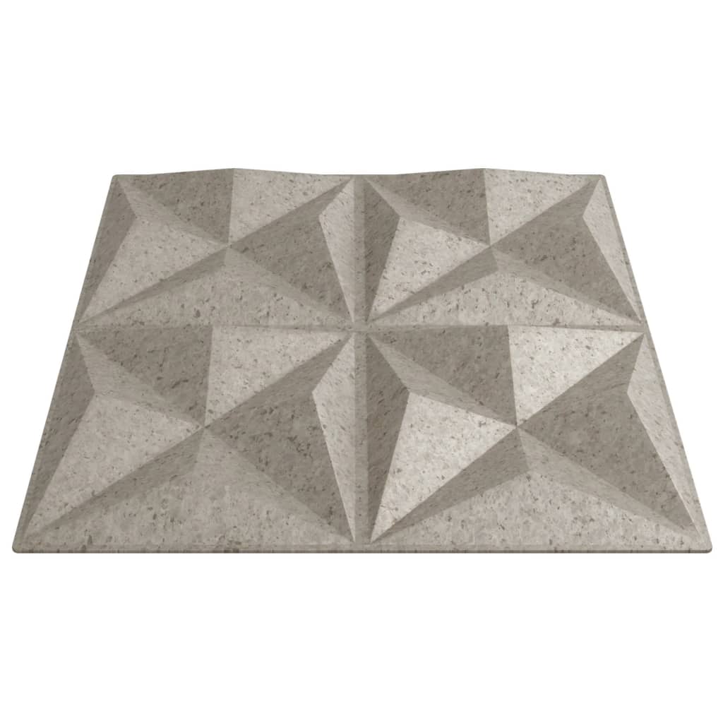 Wandpaneele 12 Stk. Beton 50x50 cm XPS 3 m² Origami