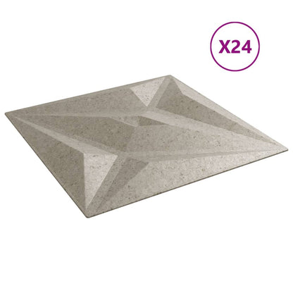 Wandpaneele 24 Stk. Beton 50x50 cm XPS 6 m² Stern