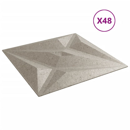 Wandpaneele 48 Stk. Beton 50x50 cm XPS 12 m² Stern