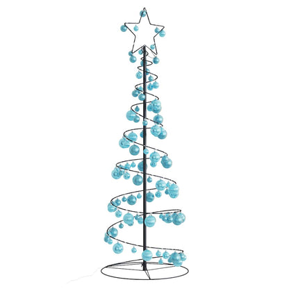 Weihnachtsbaum Kegelform mit Kugeln 100 LEDs Warmweiß 150 cm