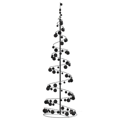 Weihnachtsbaum Kegelform mit Kugeln 120 LEDs Warmweiß 180 cm