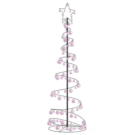 Weihnachtsbaum Kegelform mit Kugeln 120 LEDs Warmweiß 180 cm