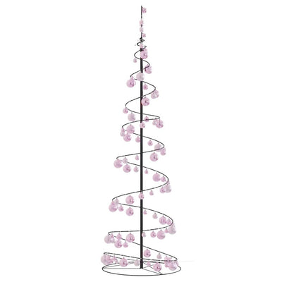 Weihnachtsbaum Kegelform mit Kugeln 120 LEDs Warmweiß 180 cm