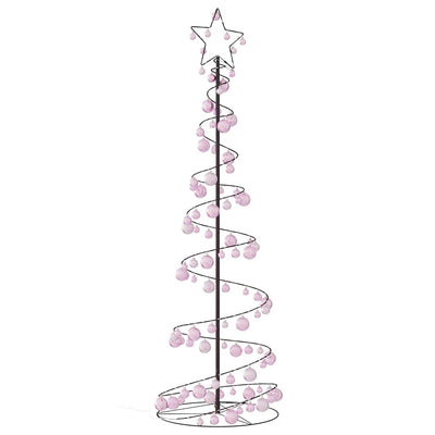 Weihnachtsbaum Kegelform mit Kugeln 120 LEDs Warmweiß 180 cm