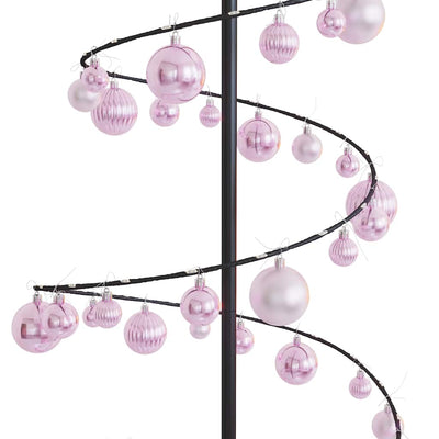 Weihnachtsbaum Kegelform mit Kugeln 120 LEDs Warmweiß 180 cm