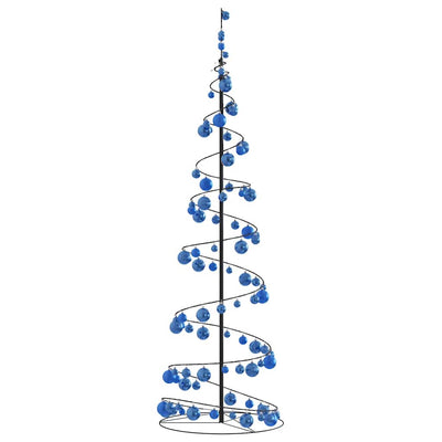 Weihnachtsbaum Kegelform mit Kugeln 120 LEDs Warmweiß 180 cm