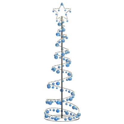 Weihnachtsbaum Kegelform mit Kugeln 120 LEDs Warmweiß 180 cm