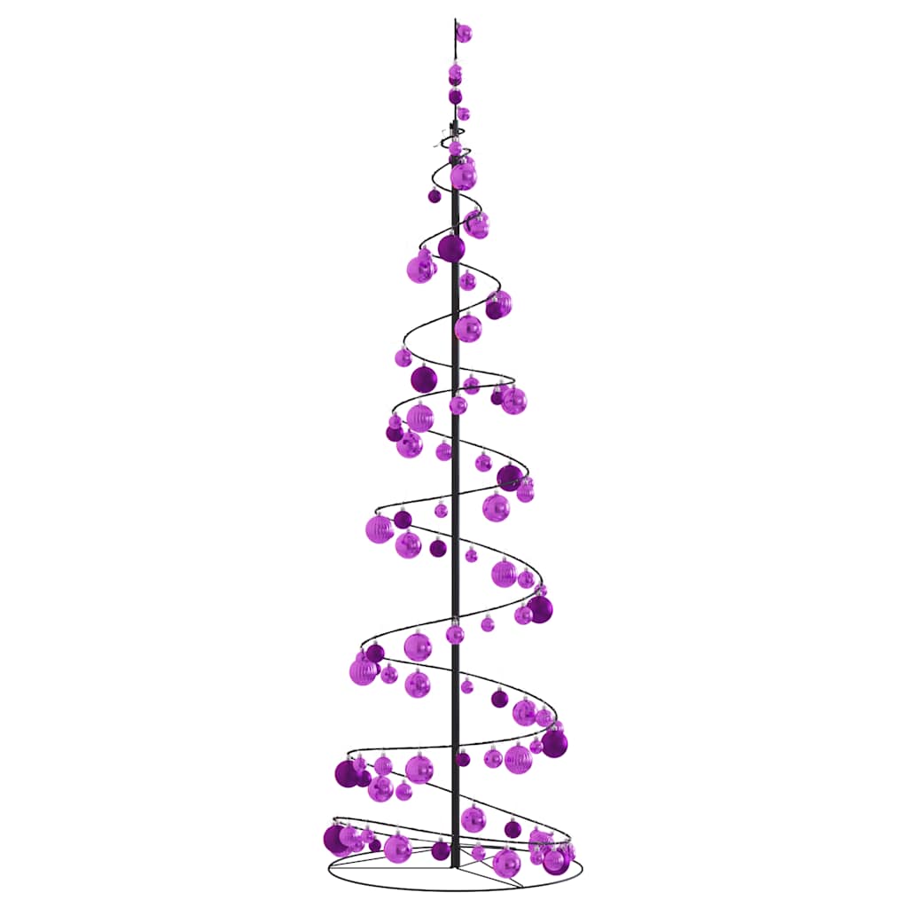 Weihnachtsbaum Kegelform mit Kugeln 120 LEDs Warmweiß 180 cm