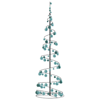 Weihnachtsbaum Kegelform mit Kugeln 120 LEDs Warmweiß 180 cm