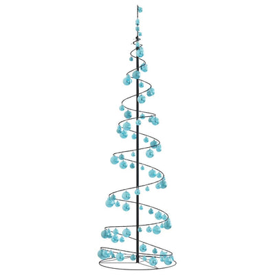 Weihnachtsbaum Kegelform mit Kugeln 120 LEDs Warmweiß 180 cm