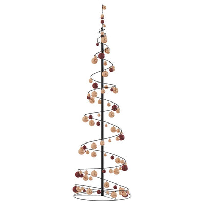 Weihnachtsbaum Kegelform mit Kugeln 120 LEDs Warmweiß 180 cm