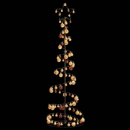 Weihnachtsbaum Kegelform mit Kugeln 120 LEDs Warmweiß 180 cm