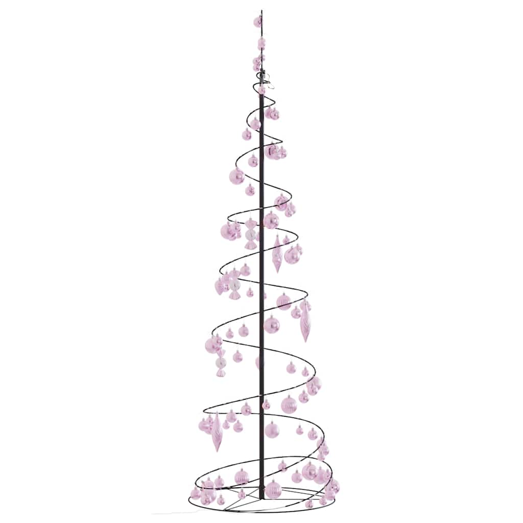 Weihnachtsbaum Kegelform mit Kugeln 120 LEDs Warmweiß 180 cm