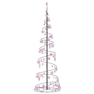 Weihnachtsbaum Kegelform mit Kugeln 120 LEDs Warmweiß 180 cm