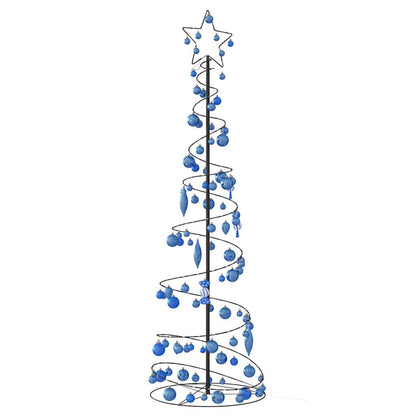 Weihnachtsbaum Kegelform mit Kugeln 120 LEDs Warmweiß 180 cm