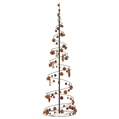 Weihnachtsbaum Kegelform mit Kugeln 120 LEDs Warmweiß 180 cm