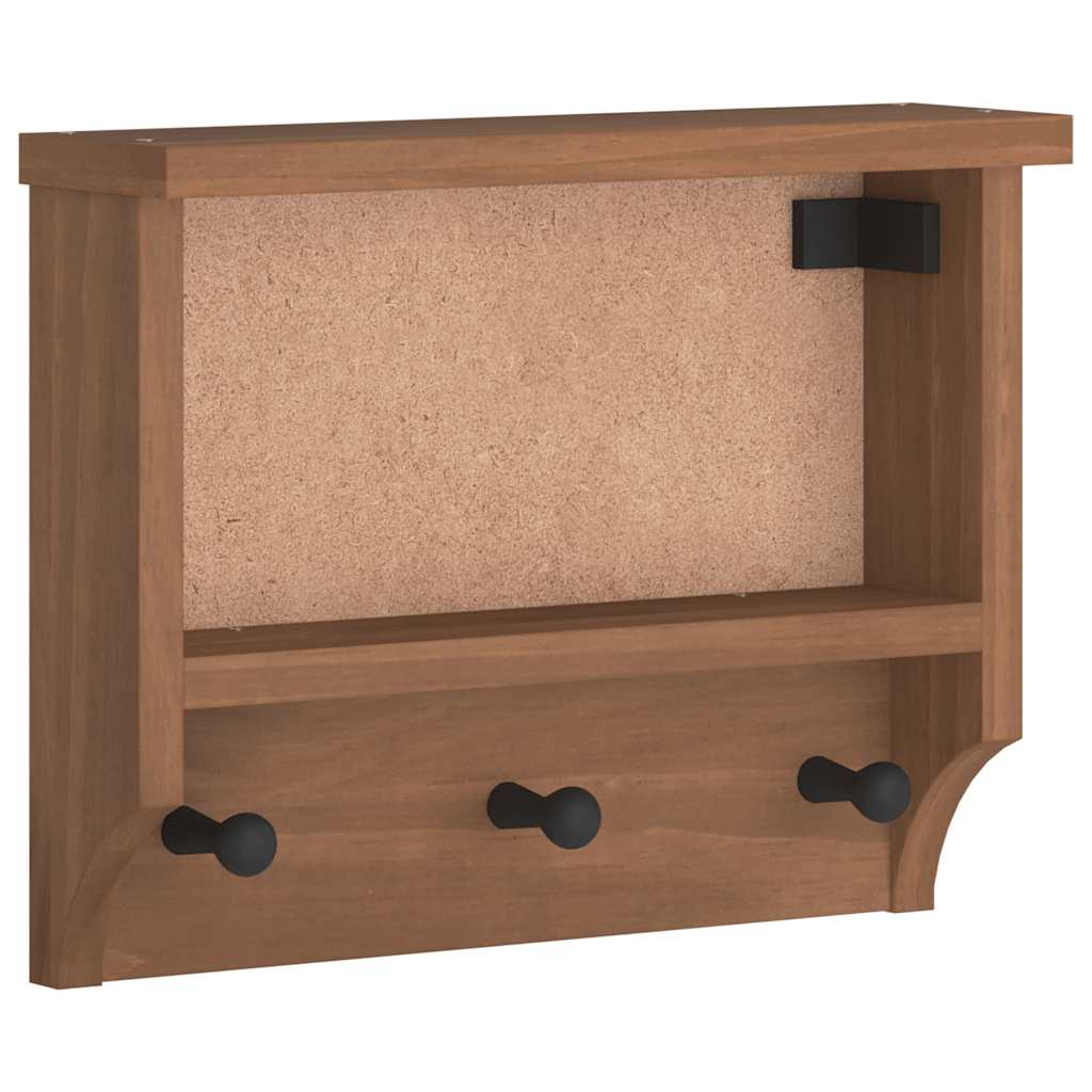 Wandgarderobe SANDNES 45x12x35 cm Massivholz Kiefer