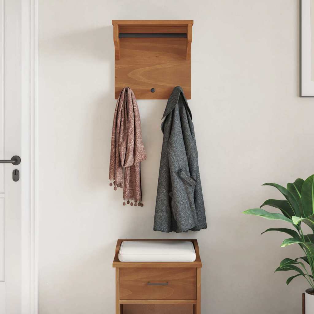 Wandgarderobe SANDNES 43x30x42 cm Massivholz Kiefer