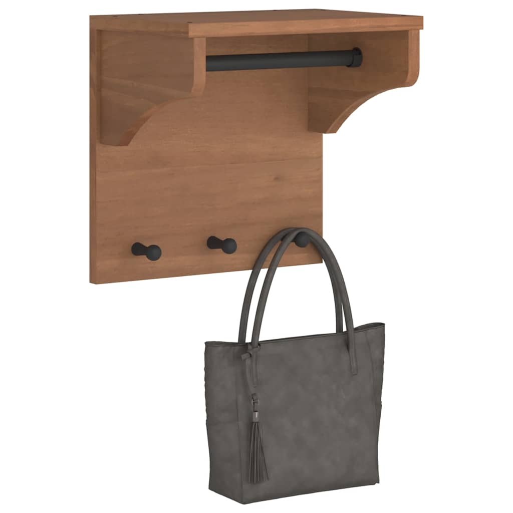 Wandgarderobe SANDNES 43x30x42 cm Massivholz Kiefer