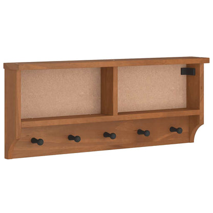 Wandgarderobe SANDNES 87x12x35 cm Massivholz Kiefer