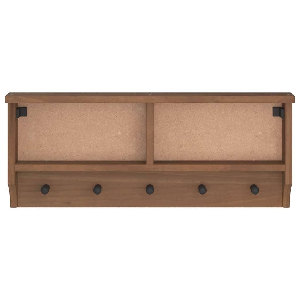 Wandgarderobe SANDNES 87x12x35 cm Massivholz Kiefer