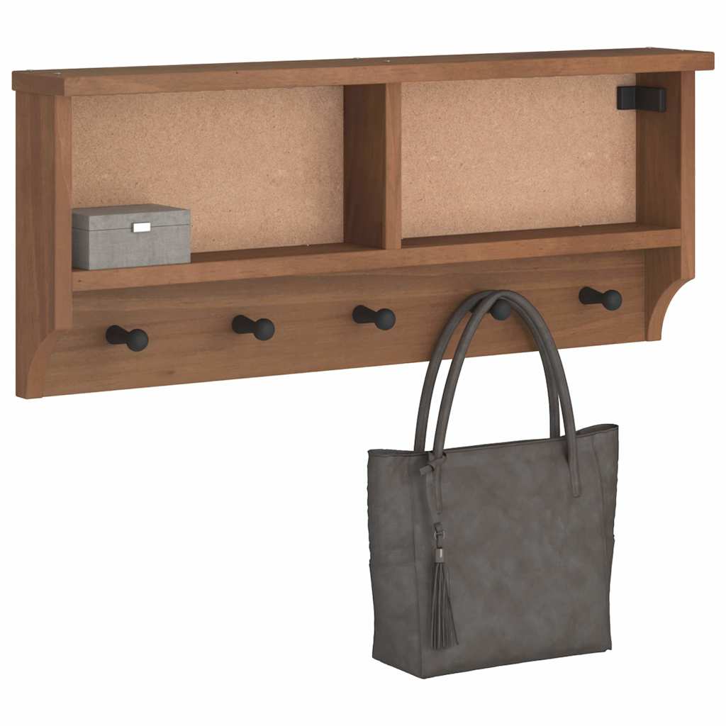 Wandgarderobe SANDNES 87x12x35 cm Massivholz Kiefer