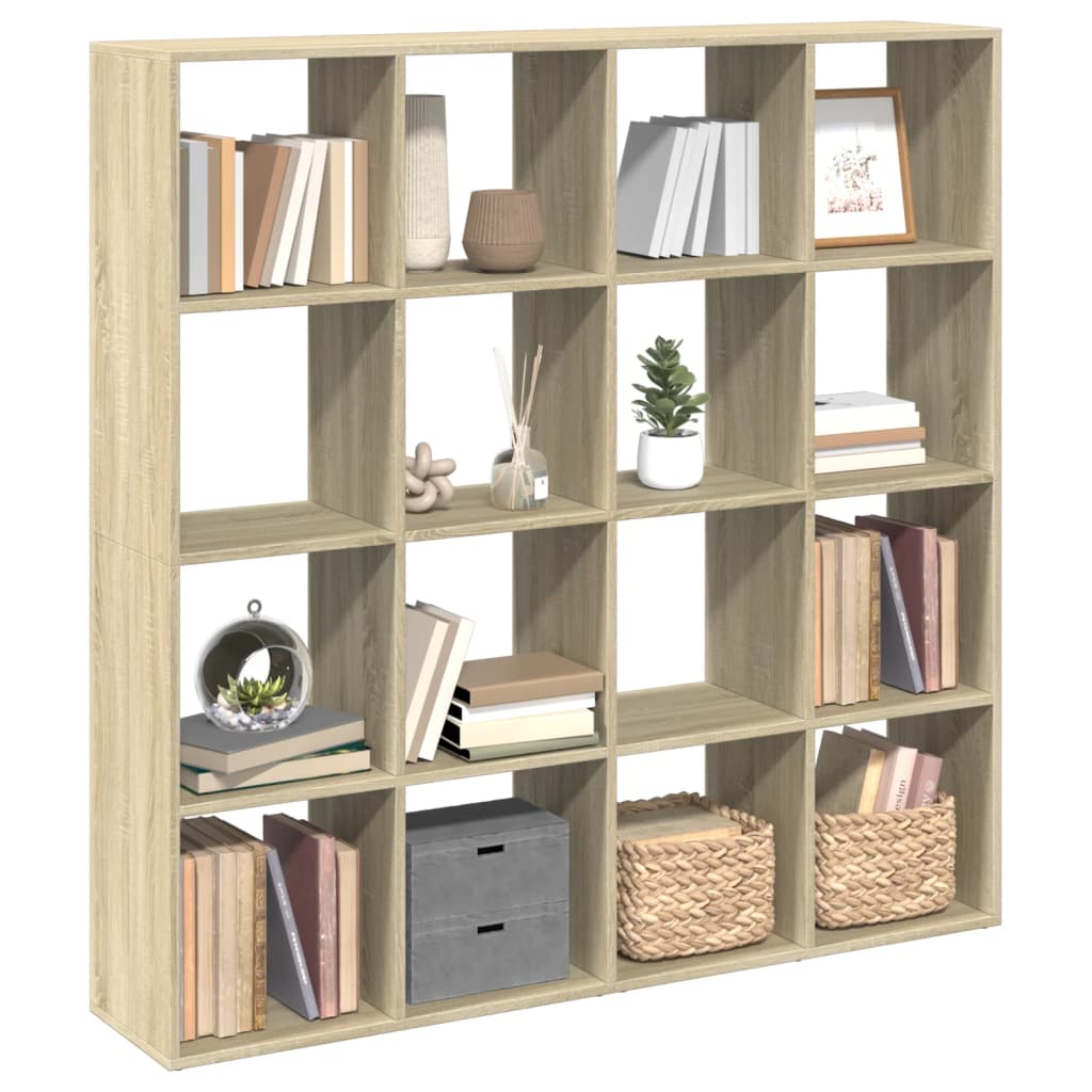 Bücherregal Sonoma-Eiche 137,5x29x137,5 cm Holzwerkstoff