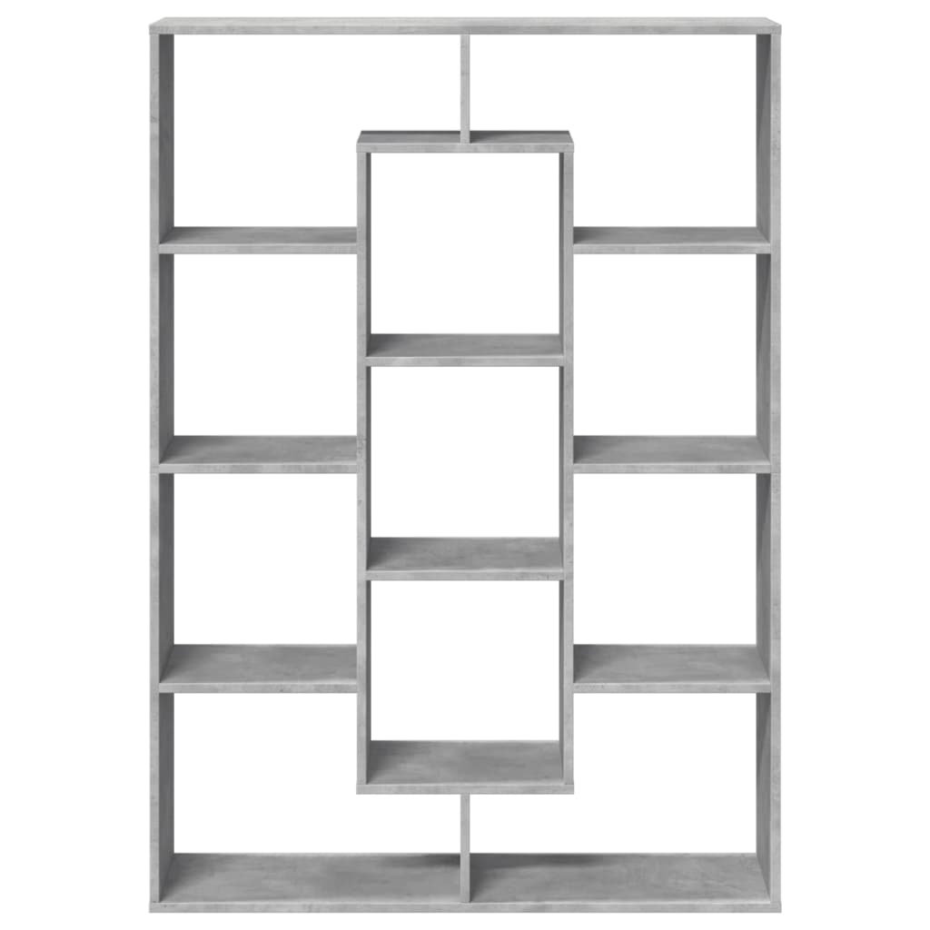 Bücherregal Betongrau 102x29x143 cm Holzwerkstoff