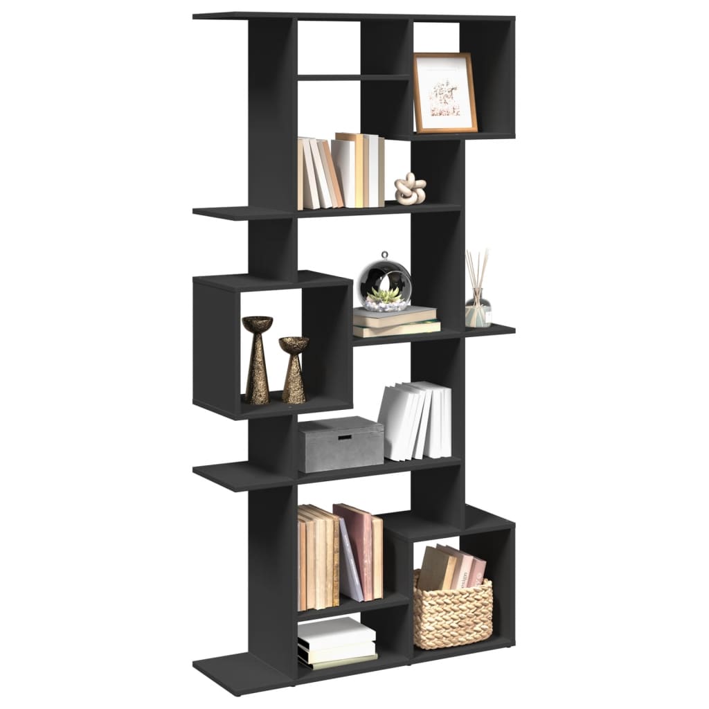 Bücherregal Schwarz 92x29x188 cm Holzwerkstoff